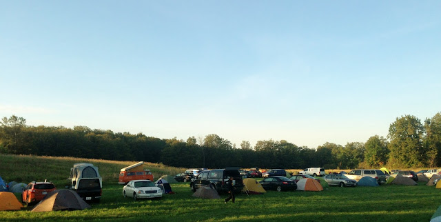 tents and cars