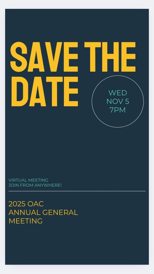 The OAC Annual General Meeting will be held Wednesday, November 5th, at 7PM! We will once again be holding our AGM virtually.
This is a great opportunity to ask questions about our organization and to share input on our future direction. We'll also be holding the election for board membership, talking about recent developments, and speaking about what's on the horizon.
Details for the virtual meeting will be announced October 22nd via official email to all OAC members.
If you would like to run as a candidate for the board of directors, please submit your bio to info@ontarioallianceofclimbers.ca by end of day October 15th in order to have your bio included with the formal meeting announcement. You may also submit your name for the election during the meeting on November 5th.
Hope to see you all there!
#ontario #climbing #access