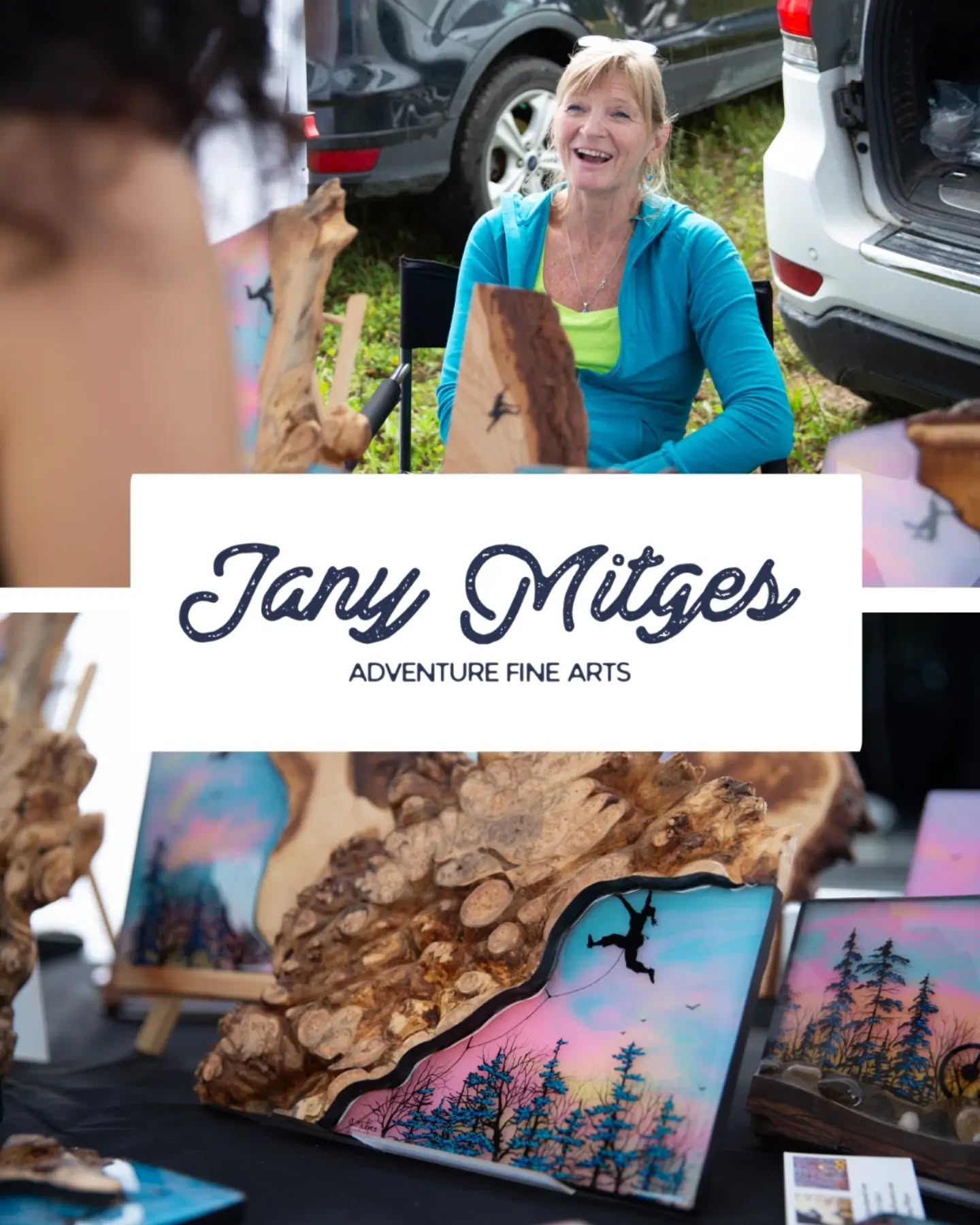 She's a climber, mountain biker, wood burner, self-taught artist, and a local legend. And she's going to be at this year's #bvcf2026 !

Stop by @janymitges table to see her latest work, and bring something home to keep you inspired to crush year round! 

This weekend is fast approaching, you better have your ticket by now!!