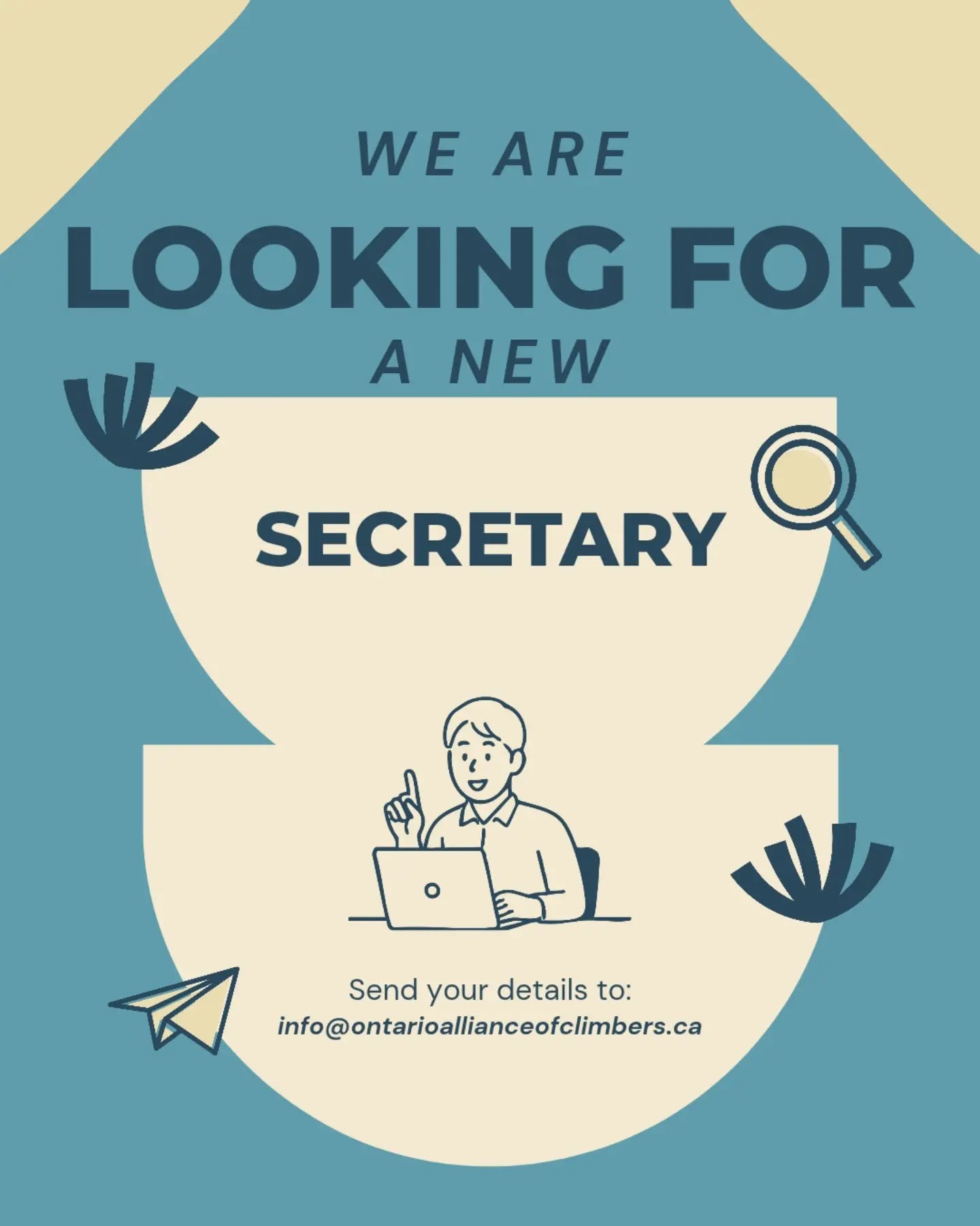 The OAC is seeking a Board Secretary to lead monthly board meetings and provide administrative support to the board.

Are you detailed? Passionate about climbing access? Great at herding cats? 😸

We are looking for someone with strong organizational and communication skills. Experience in project management is an asset.

The time commitment is approximately four hours per month.

If this sounds like you, contact us at info@ontarioallianceofclimbers.ca !

More details can be found at the link in our bio 🔗